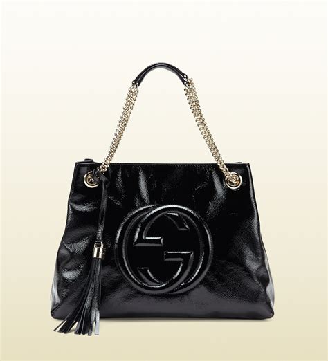 gucci soho patent leather shoulder bag|gucci soho denim bag.